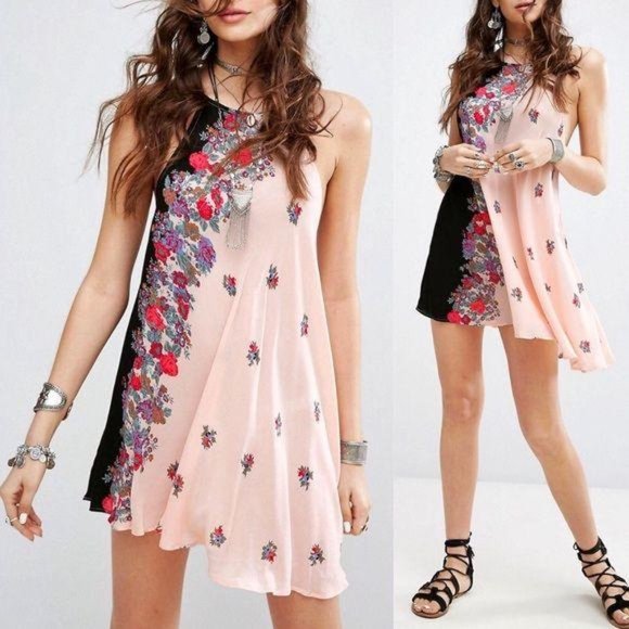 Free People It’s a Cinch Floral Printed Slip, XS - Picture 1 of 6